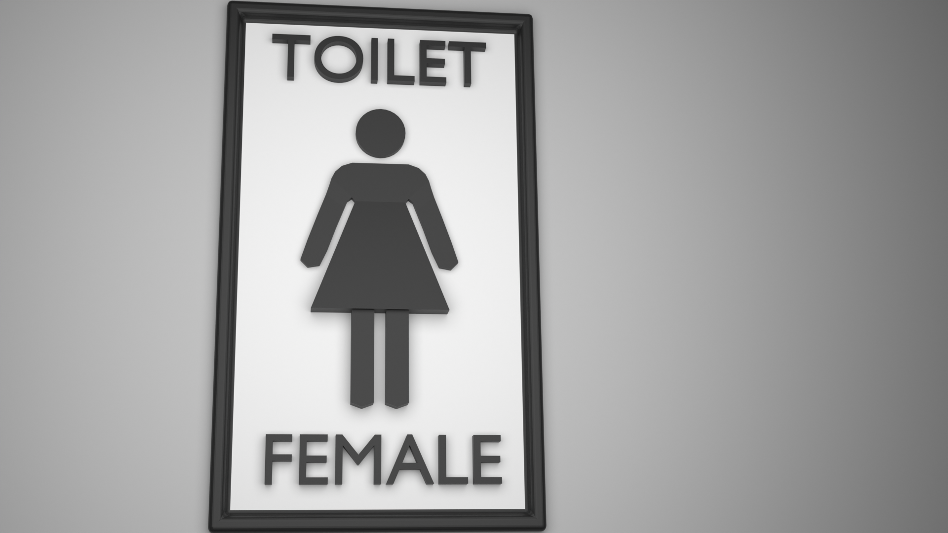 Female Toilet signage by sourcefile 3DOcean